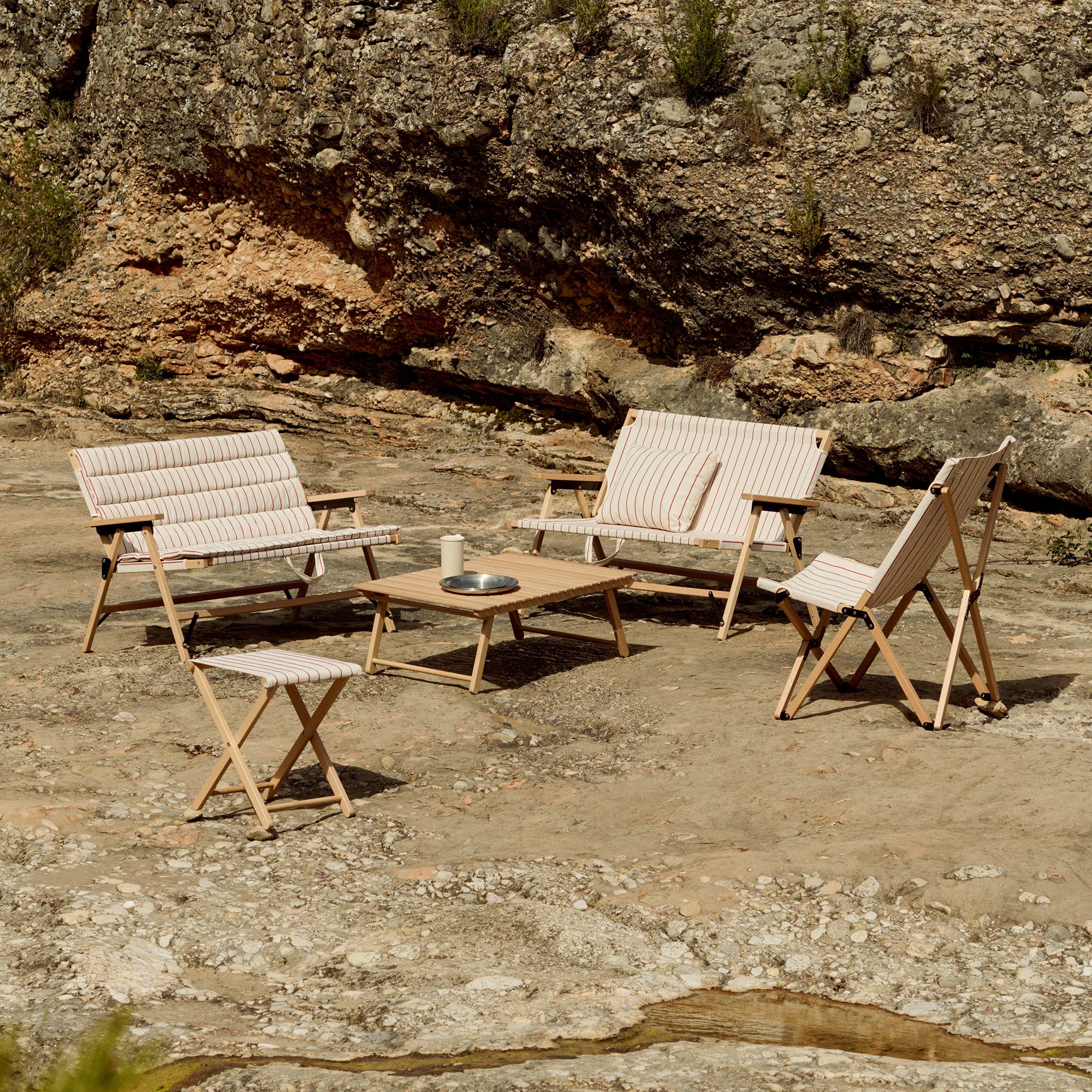 Outdoor Market Klapptisch, H 29,5 x T 58 x L 78 cm | Hay | Gartentische