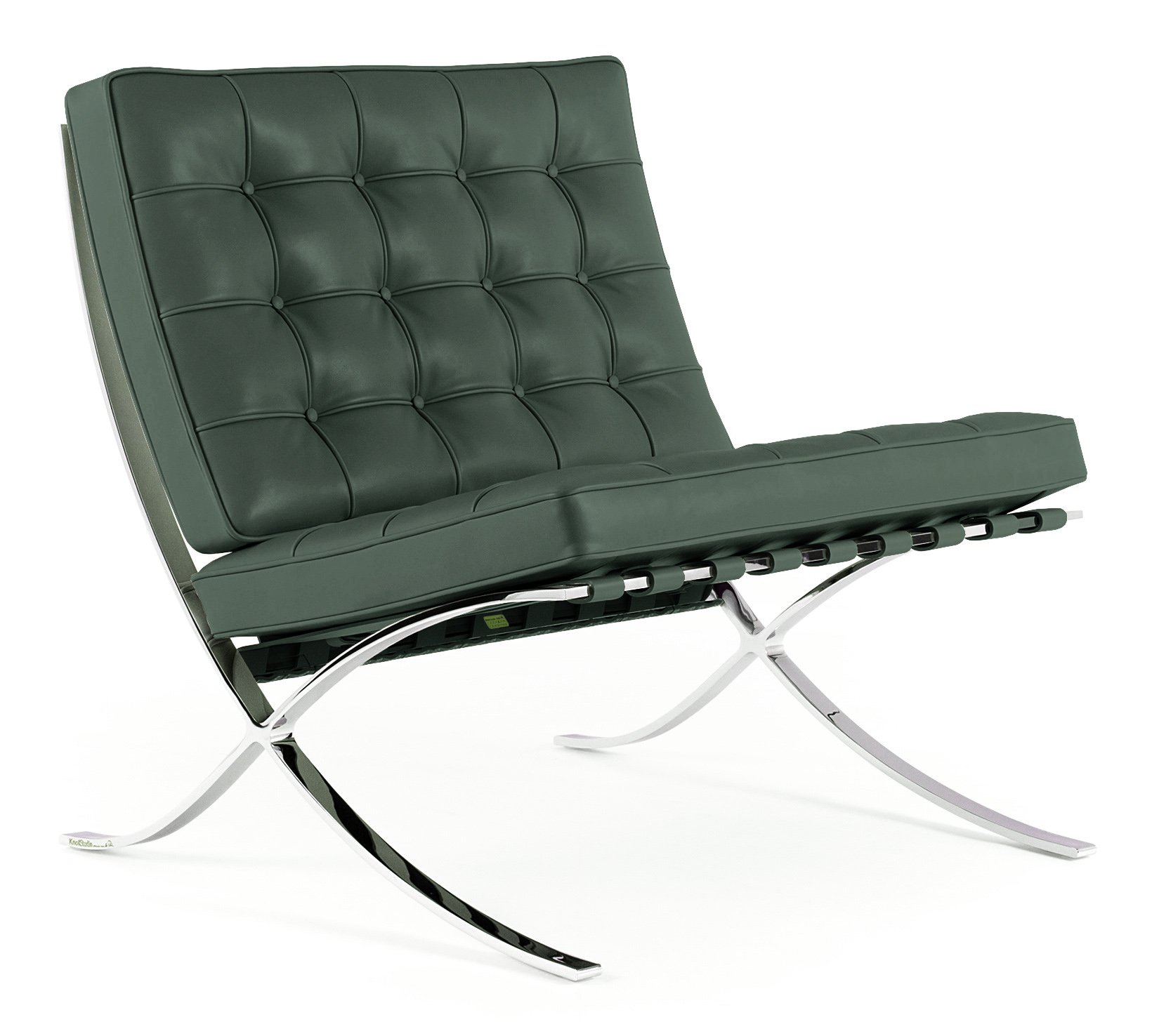Barcelona Sessel Relax, Leder Venezia - Bauhaus grün | Knoll International | Knoll International