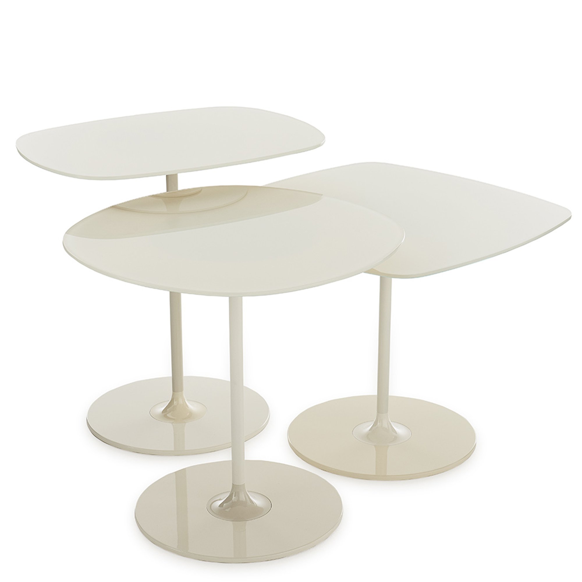 Thierry Beistelltisch, 3er Set, Weiß | Kartell | Beistelltische