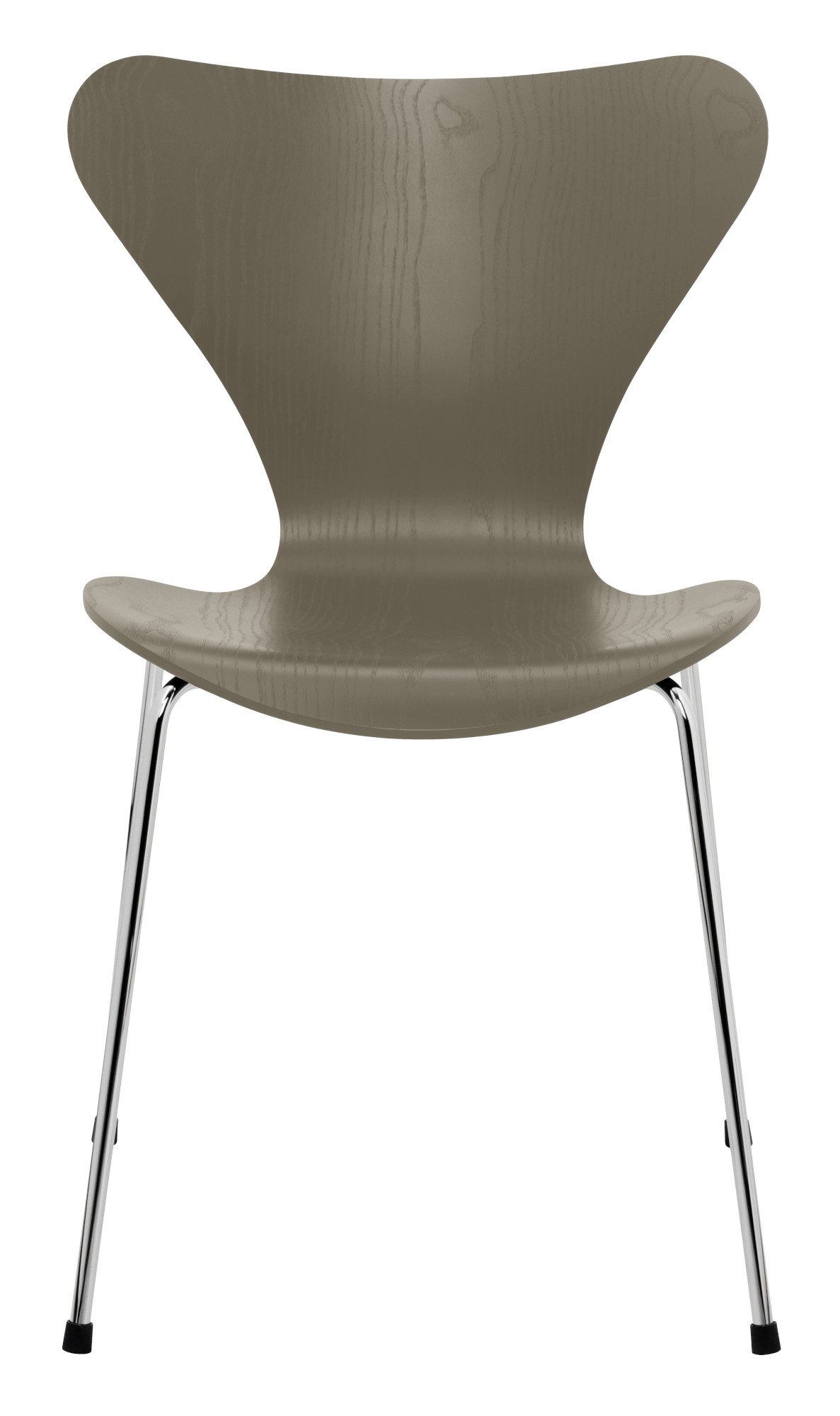 Serie 7 Stuhl 3107, Gefärbte Esche, Olive Green, Chrome | Fritz Hansen | von Arne Jacobsen, 1955