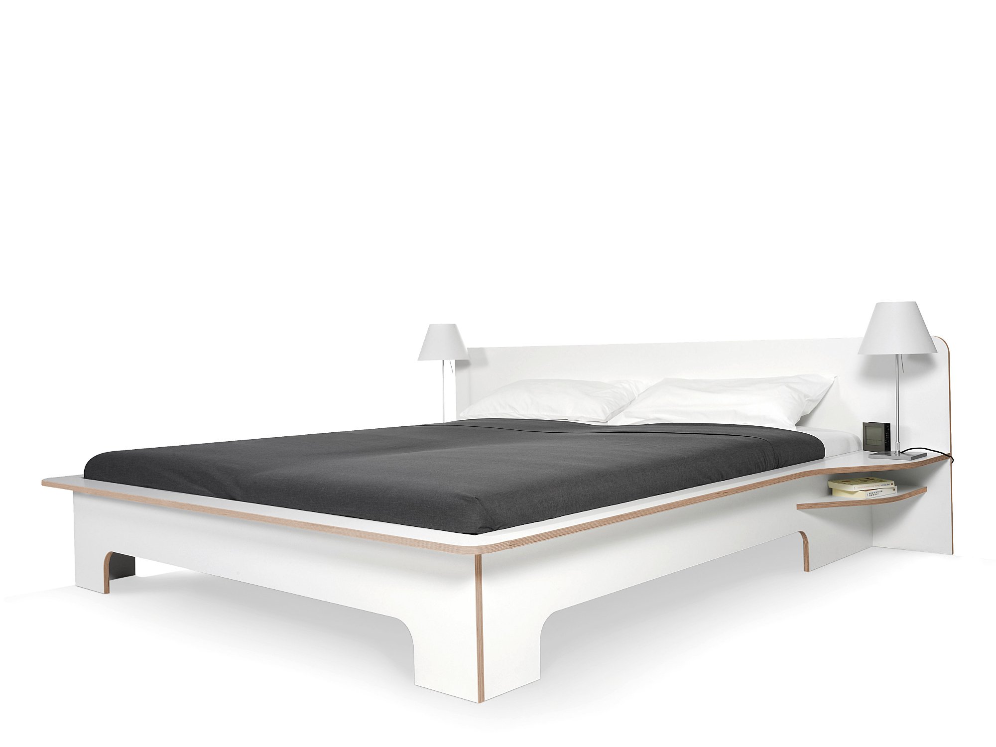 Plane Bett, 140 x 200, Mit Lattenrost, Ohne Matratze | Müller Small Living | Betten