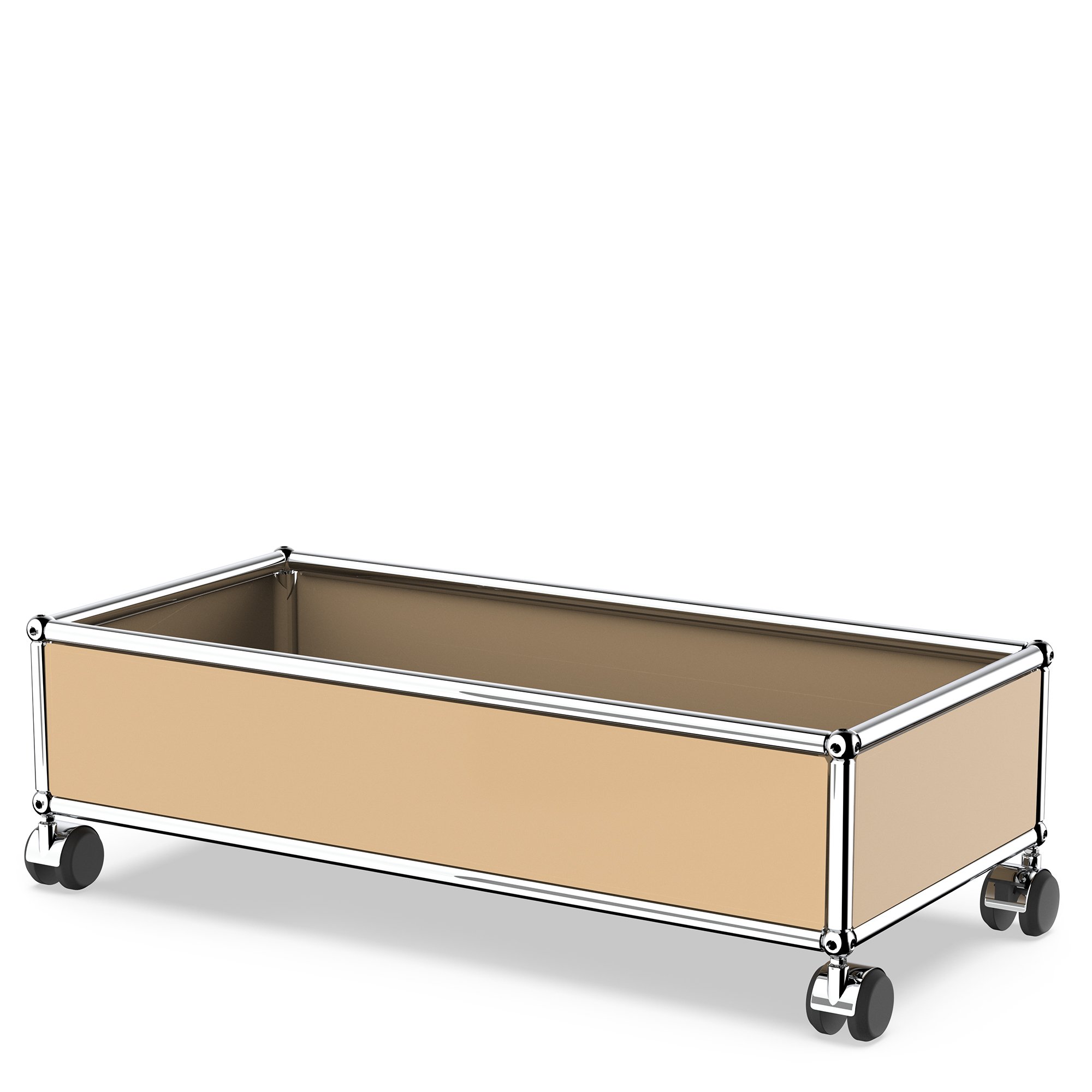 USM Haller Box mit Rollen, USM beige, Weich für harte Böden | USM Haller | Beistelltische