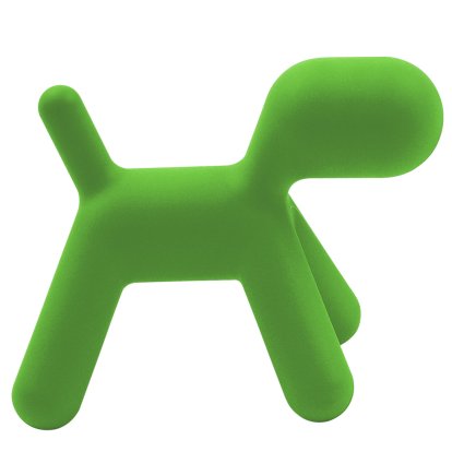 Puppy Hocker, Extra large (H 81 x B 61,5 x T 102 cm), Polyethylen (für den Außenbereich geeignet), Grün matt (1360 C)