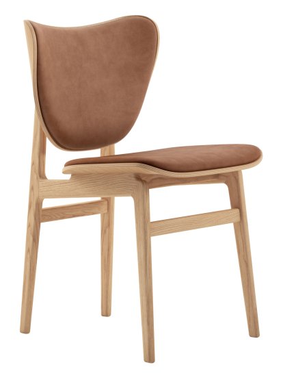 Elephant Dining Chair, Eiche natur, Leder Dunes rust
