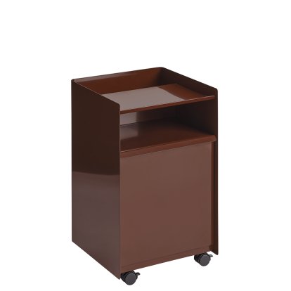 Folded Rollcontainer, H 61,5 cm, Dark red, Geschlossen