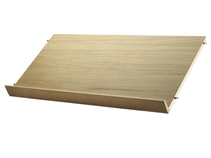 String System Zeitschriftenablage Holz, 78 x 30 cm, Eichefurnier