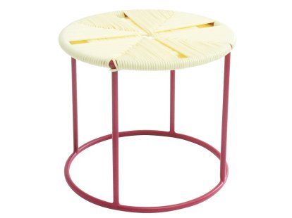Acapulco Beistelltisch Outdoor, Eggshell / granatrot