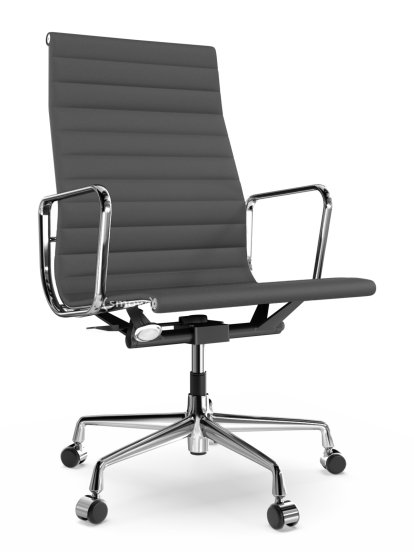 Aluminium Chair EA 119, Verchromt, Hopsak, Dunkelgrau