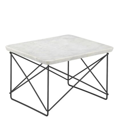 LTR Occasional Table, Marmor Carrara, Pulverbeschichtet basic dark