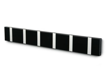 Knax, 6 Haken, Aluminium, MDF schwarz lackiert