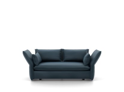 Mariposa Sofa, Zweisitzer (H80,5 x B140 x T101,5 cm), Iroko stahlblau