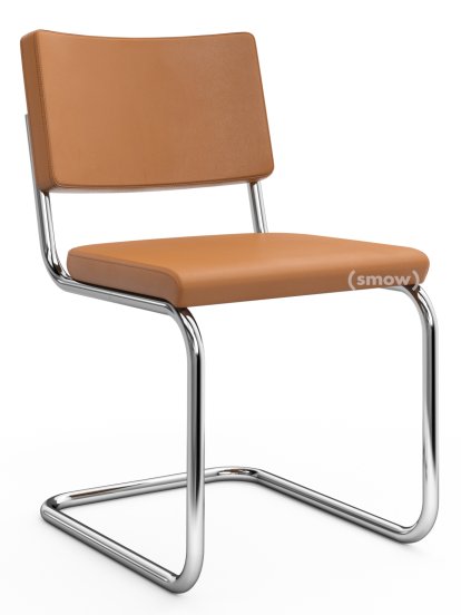 S 32 PV / S 64 PV Pure Materials Freischwinger, Nappaleder cognac, ohne Armlehnen