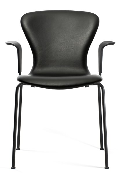 PLAYchair Tube, Mit Armlehnen, Leder schwarz