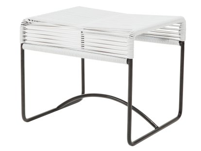 Acapulco Hocker Outdoor, Blanco / negro