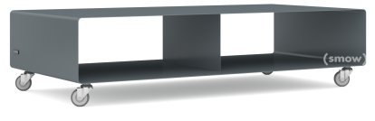 TV Lowboard R 200, Einfarbig, Basaltgrau (RAL 7012), Industrierollen