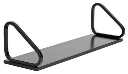Details Artek Wandregal 112 Wandregal 112, Schwarz lackiert, B900 x T250 mm