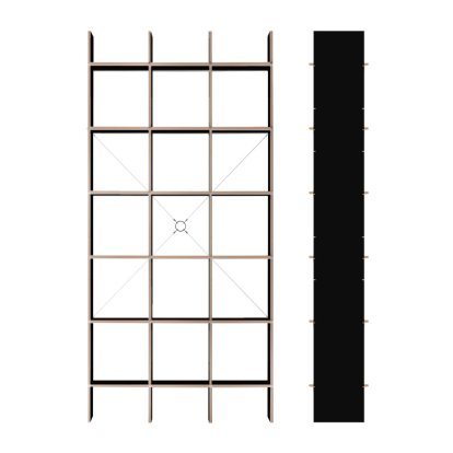 FNP 4, MDF schwarz gewachst