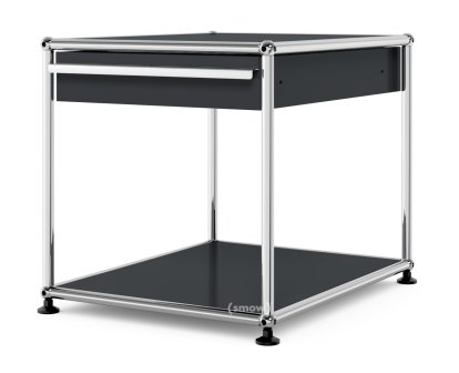 USM Haller Beistelltisch mit Schublade, Anthrazitgrau RAL 7016