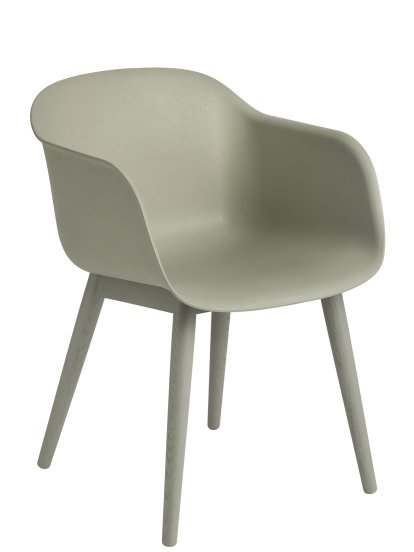Details Muuto Fiber Armchair Wood Fiber Armchair Wood, Dusty green