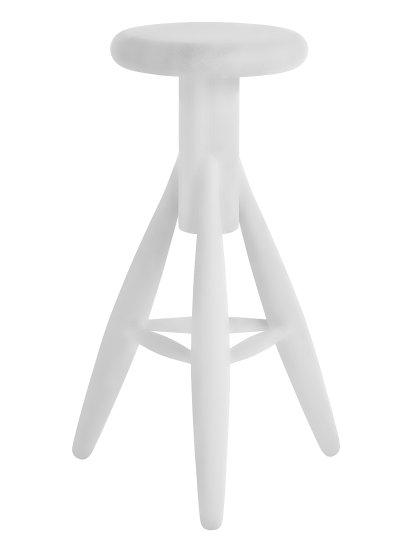 Rocket Stool, Eiche weiß lackiert