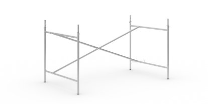 Eiermann 2 Tischgestell , Silber, senkrecht, versetzt, 135 x 78 cm, Mit Verlängerung (Höhe 72-85 cm)