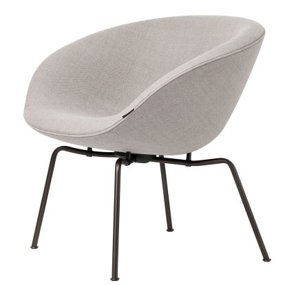 Pot Loungesessel, Dunkelbraun pulverbeschichtet, Capture, Capture 4101 - Hellgrau