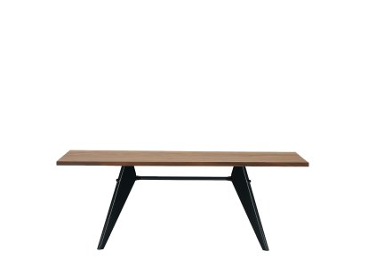 Details Vitra EM Table EM Table, 200 x 90 cm, Amerikanischer Nussbaum massiv, geölt, Tiefschwarz