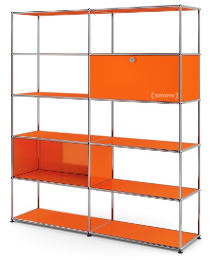 USM Haller Wohnzimmer Regal L, Reinorange RAL 2004