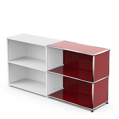 USM Haller Anbaupaket Horizontal 2, USM rubinrot, 35 cm