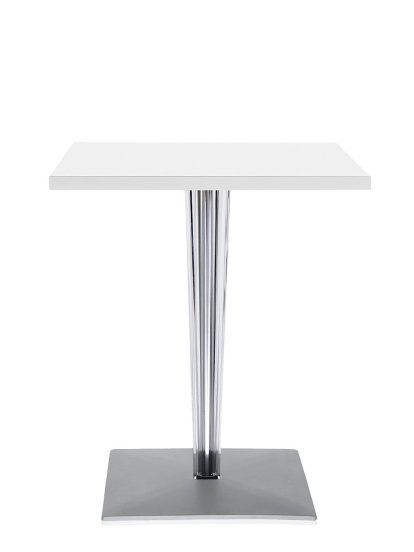 TopTop Esstisch, Eckig H 72 x B 60 x L 60 cm, Laminat, weiß
