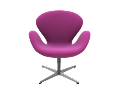 Swan Chair, Sonderhöhe 48 cm, Divina Melange, Divina Melange 621 - Lipstick pink
