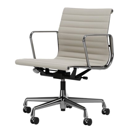 Aluminium Chair EA 117, Verchromt, Leder Premium F, Snow