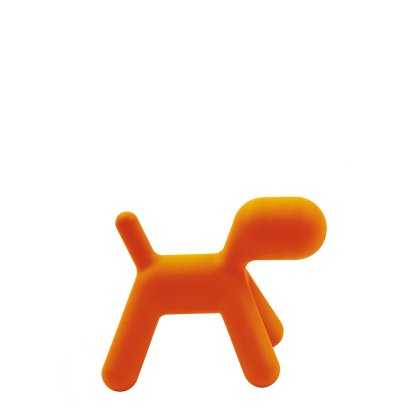 Puppy Hocker, Medium (H 45 x B 34 x T 56,5 cm), Polyethylen (für den Außenbereich geeignet), Orange matt (1001 C)