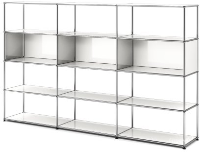 USM Haller Wohnzimmer Regal XL, Reinweiß RAL 9010