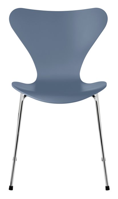 Serie 7 Stuhl 3107, Lack, Dusk blue, Chrome