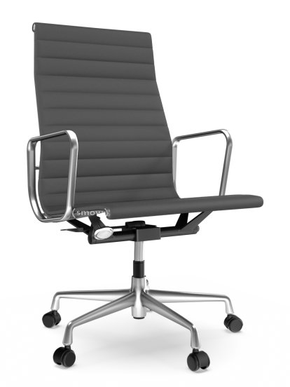 Aluminium Chair EA 119, Poliert, Hopsak, Dunkelgrau