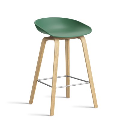 About A Stool AAS 32, Küchenvariante: Sitzhöhe 64 cm, Eiche lackiert, Teal green 2.0