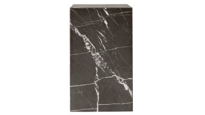 Plinth Side Table, H 51 x B 30 x T 30 cm, Braun-grau
