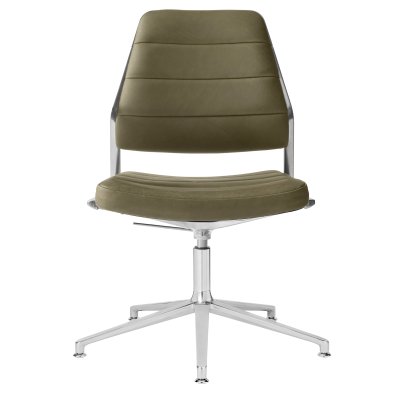 Swivel 454+ Drehstuhl, Standfuß, Leder bosco grün