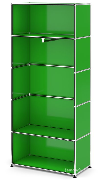 USM Haller Garderobe M mit Kleiderstange Typ I, USM grün