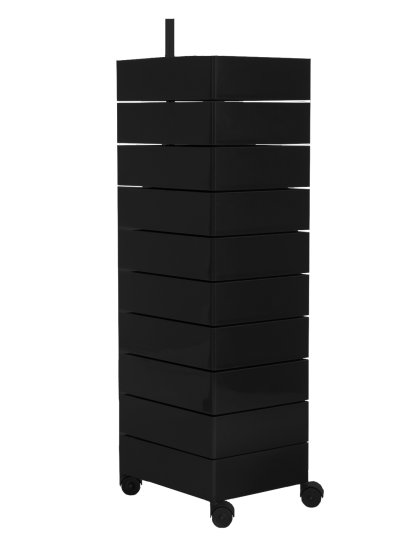 360° Container, 1270 mm (10 Ablagen), Schwarz