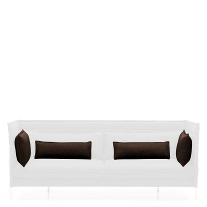 Kissensatz für Alcove Sofa, Für 2-Sitzer, Credo, Chocolate/schwarz