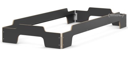 Rolf Heide Stapelliege Komfort, 100 x 200, CPL anthrazit, Ohne Lattenrost