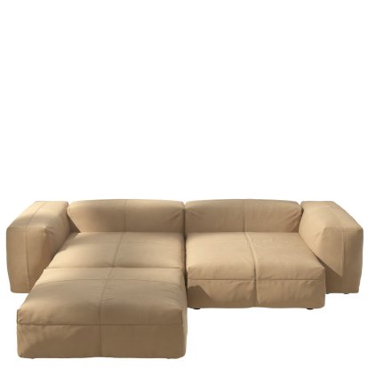 Vetsak Sofa Set 3, Leather - Beige, Ohne Kissen