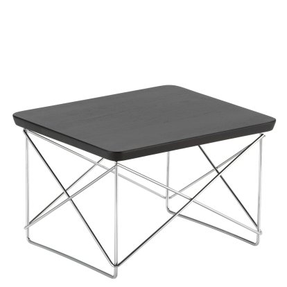 LTR Occasional Table, Eiche dunkel gebeizt massiv, Glanzchrom