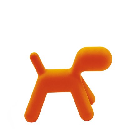 Puppy Hocker, Large (H 55,5 x B 42 x T 69,5 cm), Polyethylen (für den Außenbereich geeignet), Orange matt (1001 C)