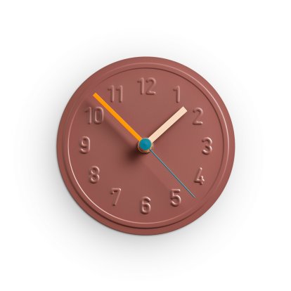 Wanduhr Alu Alu, rosabraun