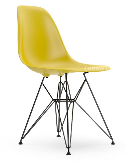 Eames Plastic Side Chair RE DSR, Senf, Ohne Polsterung, Ohne Polsterung, Standardhöhe - 43 cm, Beschichtet basic dark