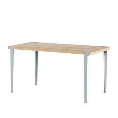 Balthazar Esstisch, Eichenfurnier, Blassblau