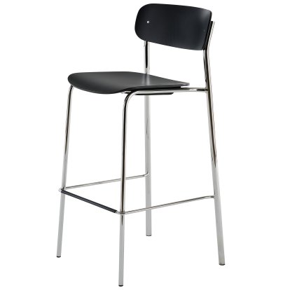 S 243 H Barhocker, Chrom, Buche gebeizt schwarz (TP 29)